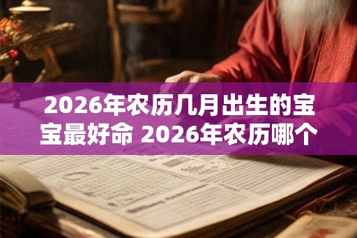 2026年农历几月出生的宝宝最好命 2026年农历哪个月生的宝宝最好命