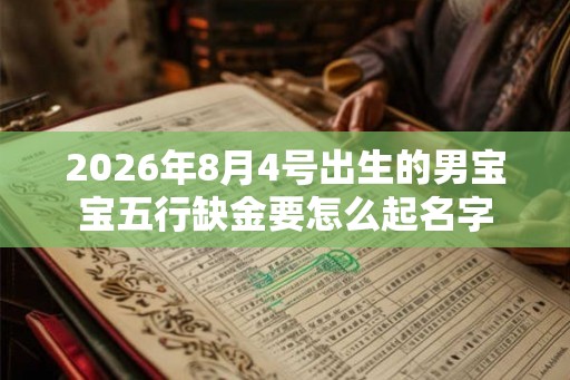 2026年8月4号出生的男宝宝五行缺金要怎么起名字