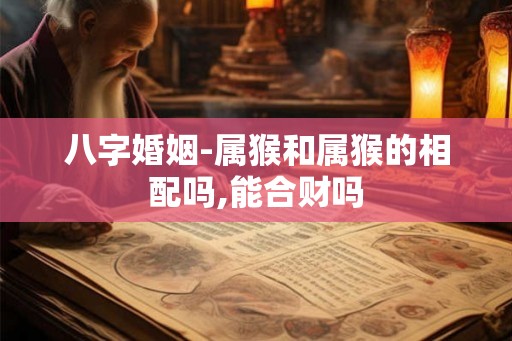 八字婚姻-属猴和属猴的相配吗,能合财吗