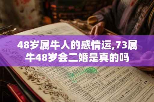 48岁属牛人的感情运,73属牛48岁会二婚是真的吗
