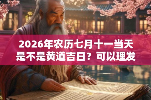 2026年农历七月十一当天是不是黄道吉日？可以理发吗？