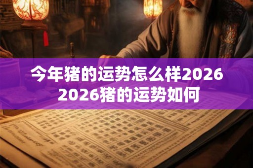 今年猪的运势怎么样2026 2026猪的运势如何 今年猪的运势怎么样2026 2026猪的运势如何