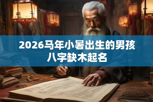 2026马年小暑出生的男孩八字缺木起名