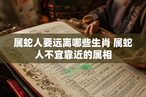 属蛇人要远离哪些生肖 属蛇人不宜靠近的属相