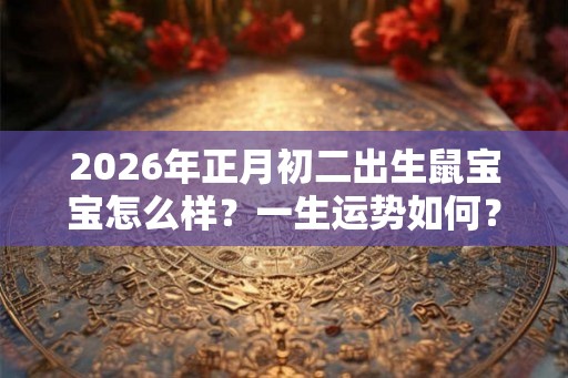 2026年正月初二出生鼠宝宝怎么样？一生运势如何？