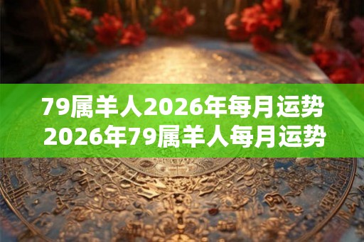 79属羊人2026年每月运势 2026年79属羊人每月运势如何