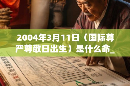 2004年3月11日（国际尊严尊敬日出生）是什么命_命运如何