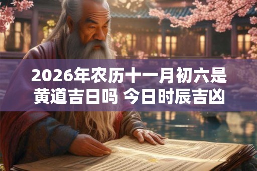 2026年农历十一月初六是黄道吉日吗 今日时辰吉凶