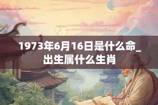 1973年6月16日是什么命_出生属什么生肖