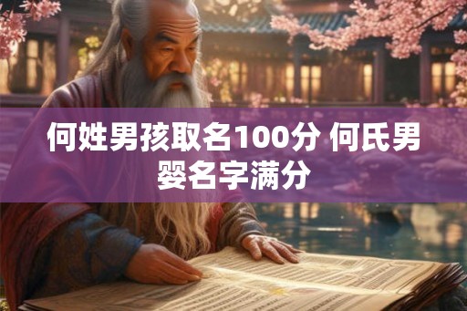 何姓男孩取名100分 何氏男婴名字满分