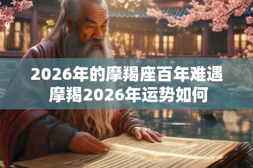 2026年的摩羯座百年难遇 摩羯2026年运势如何