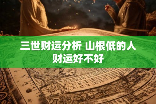 三世财运分析 山根低的人财运好不好