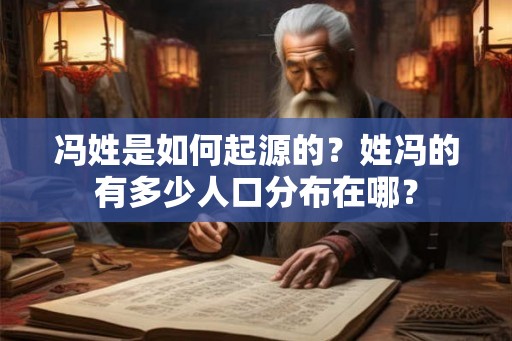 冯姓是如何起源的？姓冯的有多少人口分布在哪？