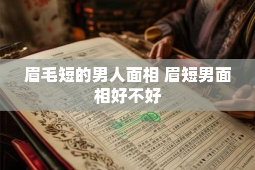 眉毛短的男人面相 眉短男面相好不好