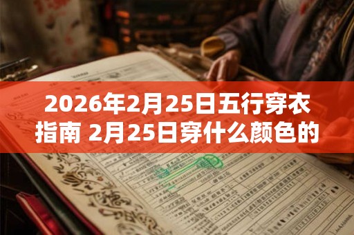 2026年2月25日五行穿衣指南 2月25日穿什么颜色的衣服