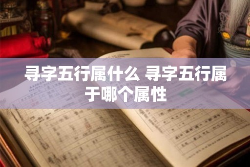 寻字五行属什么 寻字五行属于哪个属性 寻字五行属什么 寻字五行属于哪个属性