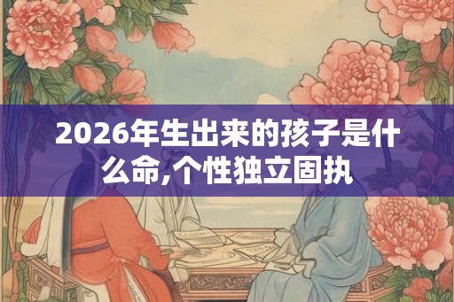 2026年生出来的孩子是什么命,个性独立固执