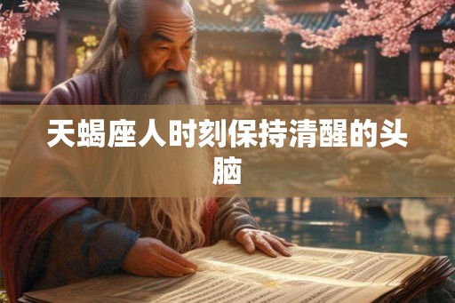 天蝎座人时刻保持清醒的头脑