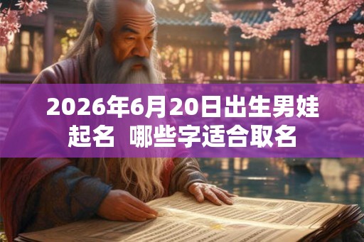 2026年6月20日出生男娃起名  哪些字适合取名