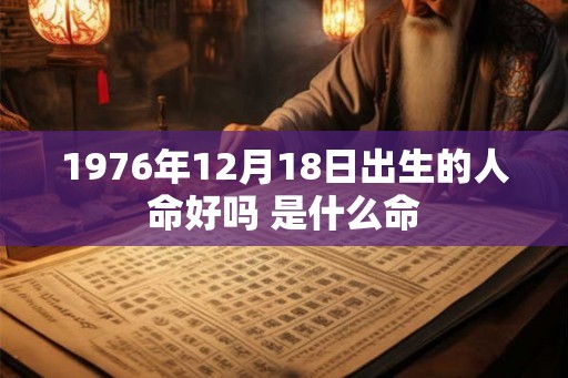 1976年12月18日出生的人命好吗 是什么命 1976年12月18日出生的人命好吗 是什么命
