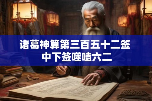 诸葛神算第三百五十二签 中下签噬嗑六二