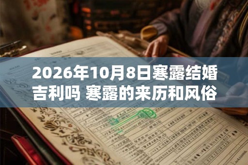 2026年10月8日寒露结婚吉利吗 寒露的来历和风俗 2026年10月8日寒露结婚吉利吗 寒露的来历和风俗