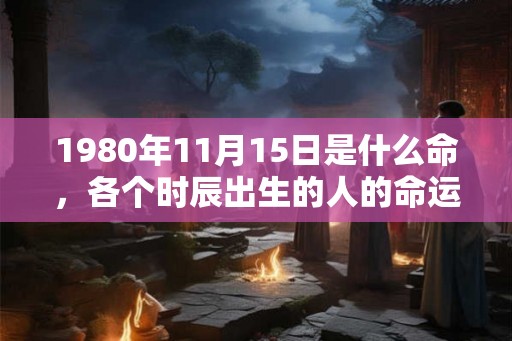 1980年11月15日是什么命，各个时辰出生的人的命运