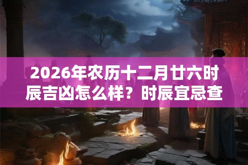 2026年农历十二月廿六时辰吉凶怎么样？时辰宜忌查询