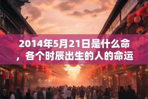 2014年5月21日是什么命，各个时辰出生的人的命运