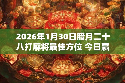2026年1月30日腊月二十八打麻将最佳方位 今日赢钱选哪方