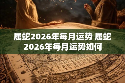 属蛇2026年每月运势 属蛇2026年每月运势如何