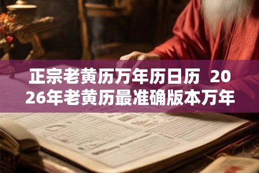 正宗老黄历万年历日历  2026年老黄历最准确版本万年历