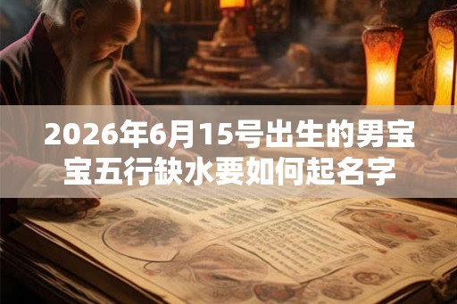 2026年6月15号出生的男宝宝五行缺水要如何起名字