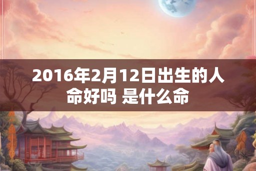 2016年2月12日出生的人命好吗 是什么命