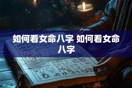 如何看女命八字 如何看女命八字