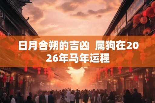 日月合朔的吉凶  属狗在2026年马年运程