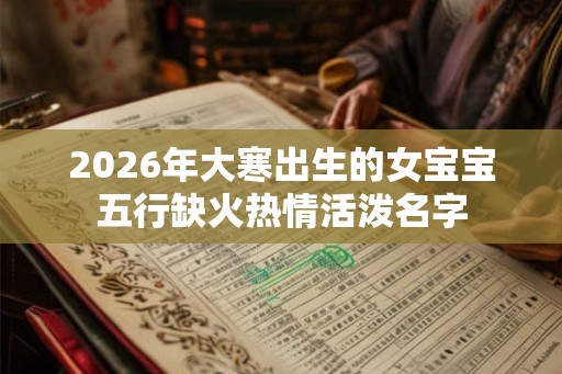 2026年大寒出生的女宝宝五行缺火热情活泼名字