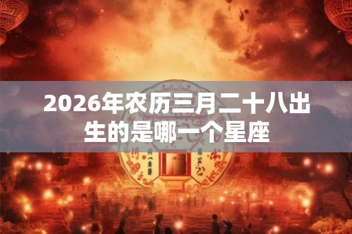 2026年农历三月二十八出生的是哪一个星座