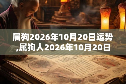 属狗2026年10月20日运势,属狗人2026年10月20日财运,生肖狗2026年10月20日运势 属狗2026年10月20日运势,属狗人2026年10月20日财运,生肖狗2026年10月20日运势