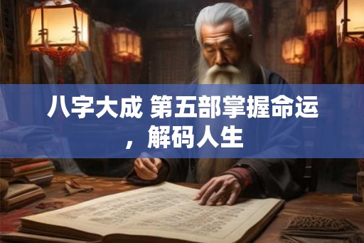 八字大成 第五部掌握命运，解码人生