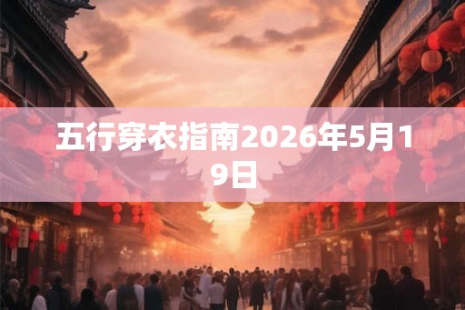 五行穿衣指南2026年5月19日