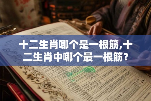 十二生肖哪个是一根筋,十二生肖中哪个最一根筋？