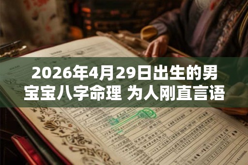 2026年4月29日出生的男宝宝八字命理 为人刚直言语坦然 2026年4月29日出生的男宝宝八字命理 为人刚直言语坦然