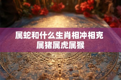 属蛇和什么生肖相冲相克 属猪属虎属猴