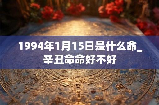 1994年1月15日是什么命_辛丑命命好不好