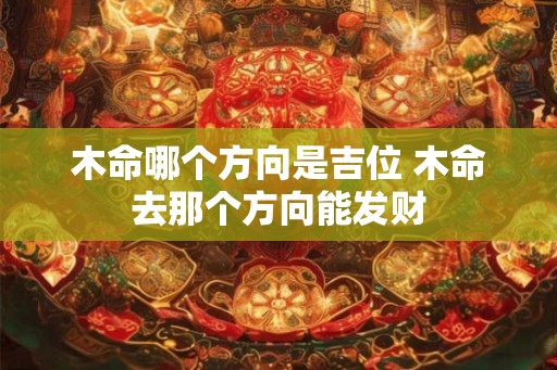 木命哪个方向是吉位 木命去那个方向能发财