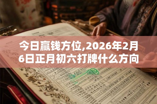 今日赢钱方位,2026年2月6日正月初六打牌什么方向好 今日赢钱方位,2026年2月6日正月初六打牌什么方向好