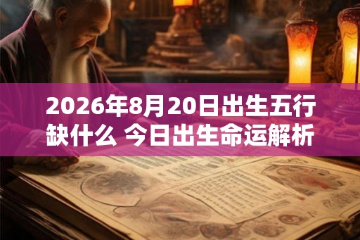 2026年8月20日出生五行缺什么 今日出生命运解析