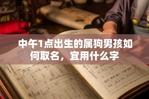 中午1点出生的属狗男孩如何取名，宜用什么字