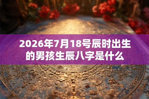 2026年7月18号辰时出生的男孩生辰八字是什么